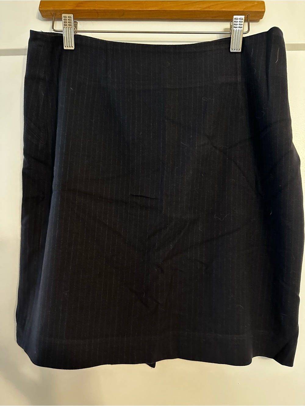Women’s Black Pinstripe Pencil Skirt
